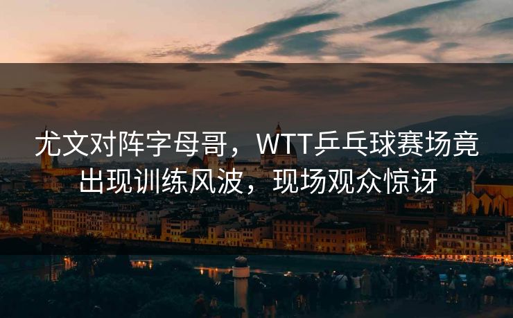 尤文对阵字母哥，WTT乒乓球赛场竟出现训练风波，现场观众惊讶